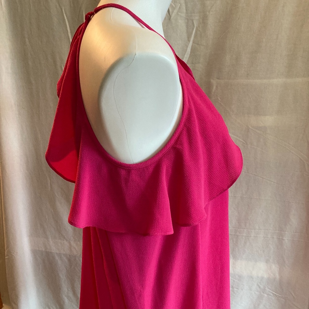 LAST CHANCE! Michael Kors Fuchsia Cold-Shoulder Blouse - Picture 4 of 6